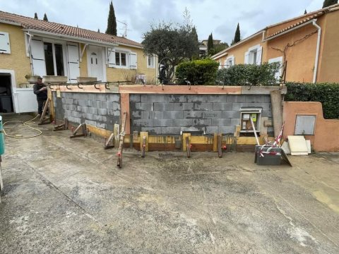 Création d'un mur de soutènement à Saint-Gély-du-Fesc