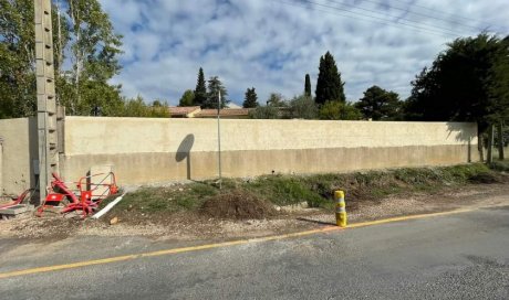 Création d'un mur de clôture à Murviel-les-Montpellier